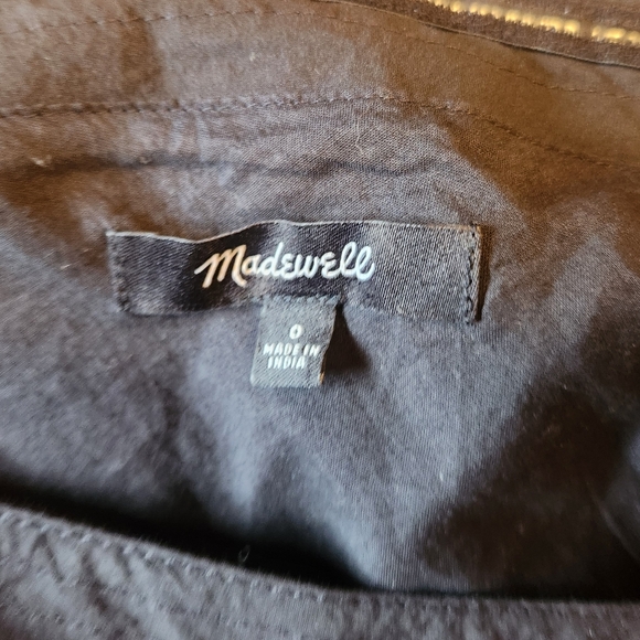 Madewell Ruffled One-Shoulder Midi Dress Black With Bow Size 0 - Picture 10 of 11